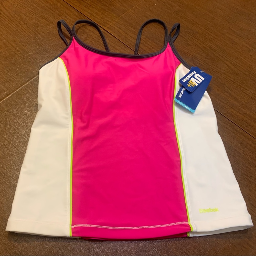 Reebok Sport Tankini Rose/White NWT
